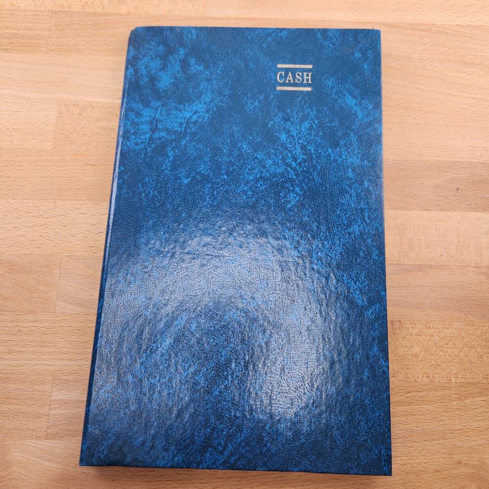 Vintage Mead Blue Hardcover Account Ledger Book- 7X12"